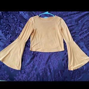 Bell sleeve crop top